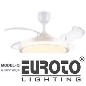 Quạt trần đèn cánh xếp Euroto MODEL-Q54