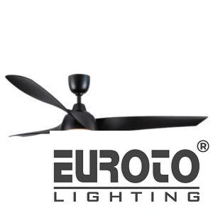 Quạt đèn 3 cánh nhựa ABS đen 24W-3 chế độ màu có remote điều khiển