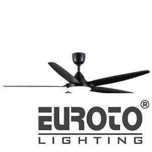 Quạt đèn 5 cánh nhựa ABS đen 24W-3 chế độ màu có remote điều khiển