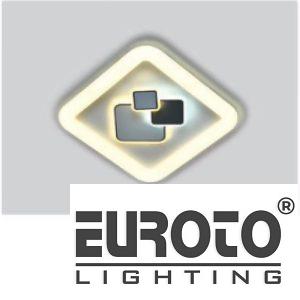 Đèn mâm led vuông siêu sáng 44W - Ø300*H50 - 3 chế độ màu