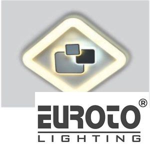 Đèn mâm led vuông siêu sáng 60W - Ø400*H50 - 3 chế độ màu