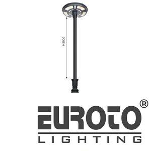 Đèn trụ ngoài trời Euroto 6V-18W, Pin 15AH - 300W