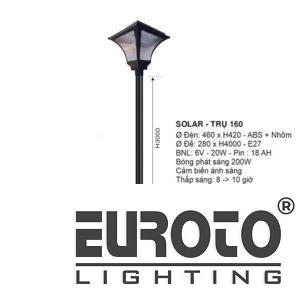 Đèn trụ sân vườn năng lượng mặt trời euroto - SOLAR TRỤ 160 - LED 200W