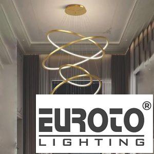 Đèn treo Ø200 + Ø400 + Ø600 + Ø800 + Ø1000 + Ø1200*H2000, 350W*2, 3 màu ánh sáng, có remote