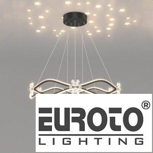 Đèn treo trang trí Ø600 + 800*H1200 - 145W*2, Ánh sáng 3 màu