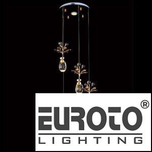 Đèn treo Pha Lê Ø70*H100 Led 6W*5 - Đế Ø350*H2000 - LED SMD 5W - 3000K