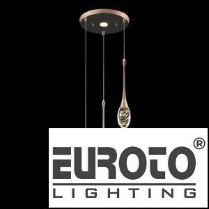 Đèn thả trần Đế: Ø300*H1500 LED SMD 3*5W, 3 màu - Pha Lê: Ø60*H380 3*3W