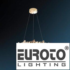 Đèn treo Ø600 x H150 + 1500 LED 48W Pha Lê K9 - INOX Xi Vàng