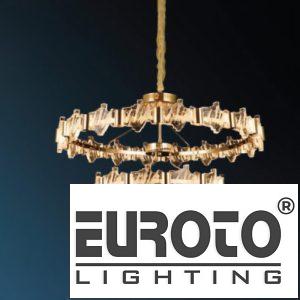 Đèn treo Ø500 + 800 x H350 + 1000 LED 100W Pha Lê K9 - INOX Xi Vàng