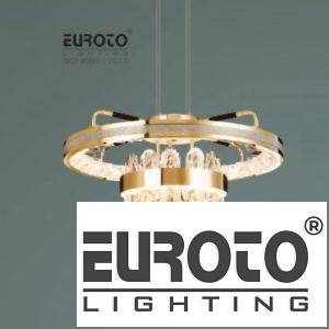 Đèn treo Ø530 x H250+1500 LED 48W Pha Lê K9 - INOX Xi Vàng