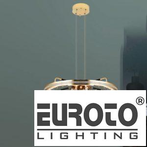 Đèn treo Ø630 x H250 +1500 LED 64W Pha Lê K9 - INOX Xi Vàng