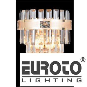 Đèn vách L280 x H340 - E14*2 - Pha Lê K9 - có đính khảm xà cừ