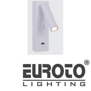 Đèn vách gắn đầu giường V-945 L80 x W50×H180 COB 3W - Cree USA Cổng USB