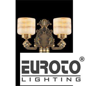 Đèn Vách Đồng Nguyên Chất Chao Đá Bạch Ngọc L400 x W250 x H300