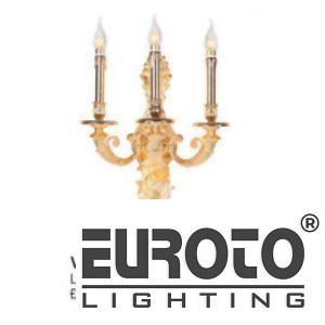 Đèn tường nến đồng L360*H500 - E14*3 - Đồng Nguyên Chất - Xi Vàng