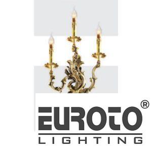 Đèn tường nến đồng L360*H580 - E14*3 - Đồng Nguyên Chất