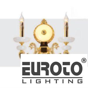 Đèn tường nến đồng L380*H300 - E14*2 - Đồng Nguyên Chất - Xi Vàng